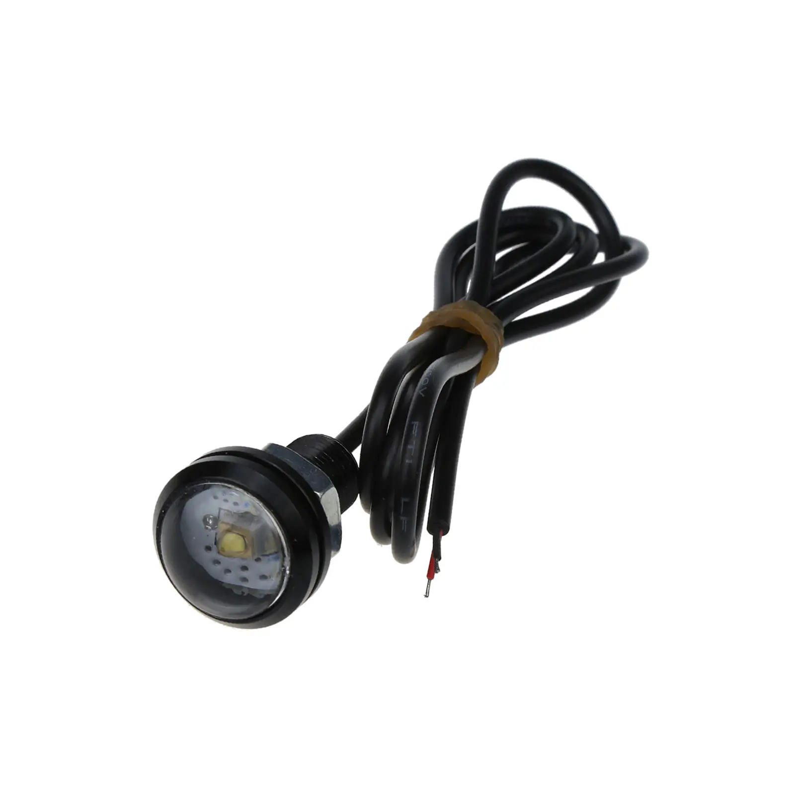 2x weißer Motor Engel Auge Rückspiegel Lampe Nebel Fahr licht 23mm 1 Emitter LED-O505-W geklemmt