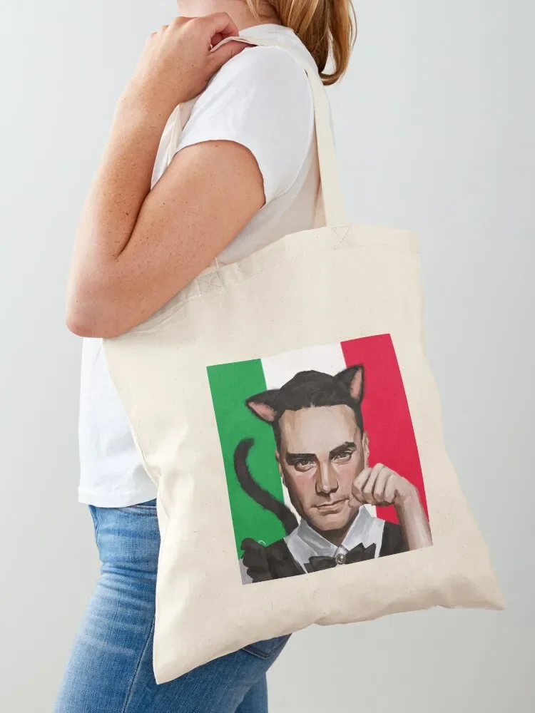 

Ben Shapiro catboy maid Italian pride flag artwork Tote Bag great bag hand bags Handbags women