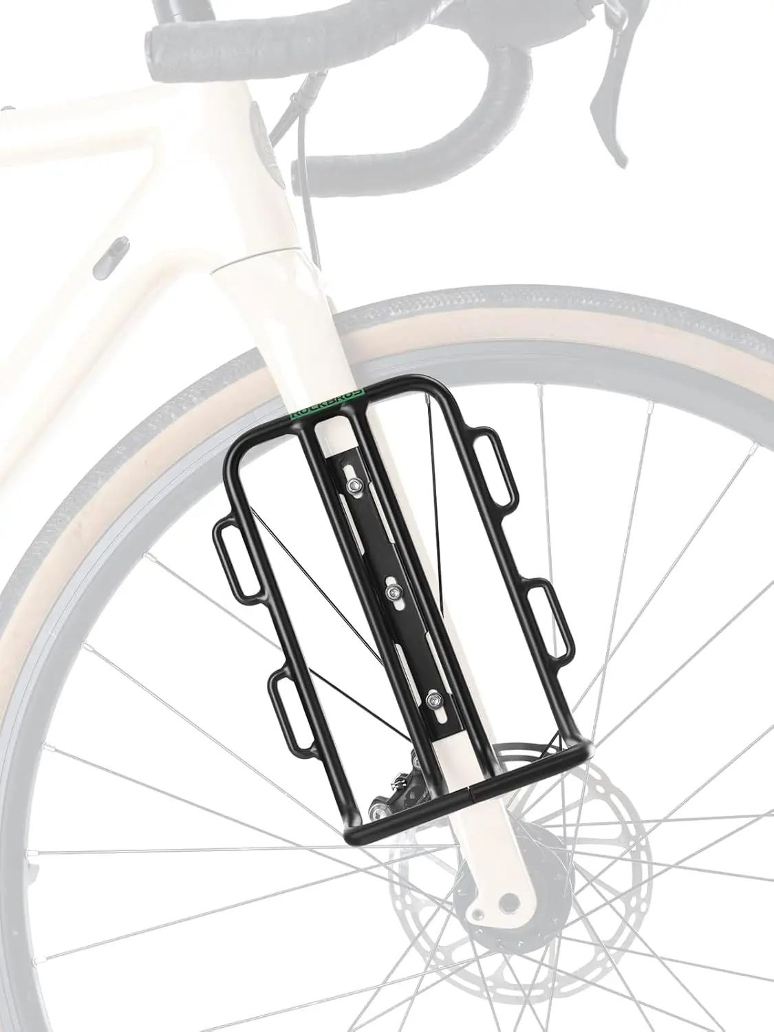 

Front Bike Rack Aluminum Alloy 6.6lbs Capacity Touring Carrier for Mountain Road Bikes Black
