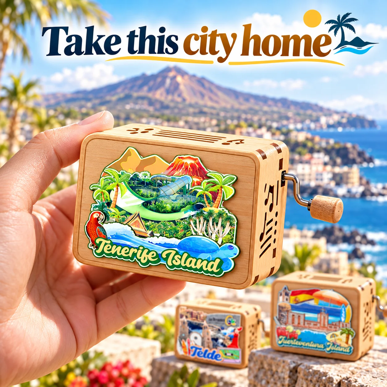 Vitoria-Gasteiz Donostia Bilbao Gran Canaria Island Gran Canaria Lanzarote Island Fuerteventura Telde SPAIN Fridge Magnet