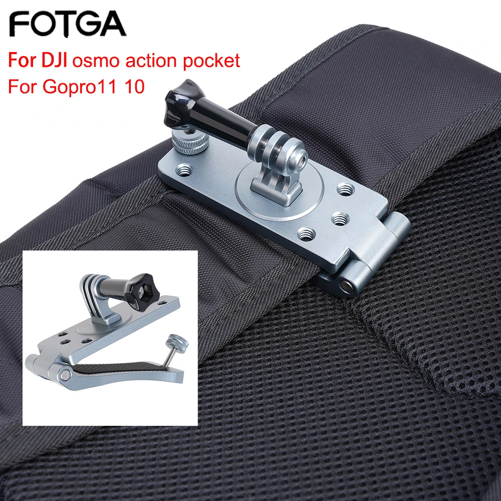 Action Camera Buckle Motion camera Clasp Strap Fixed Base Aluminum Clip First-person Perspective Shooting Aids Suitable For Yi