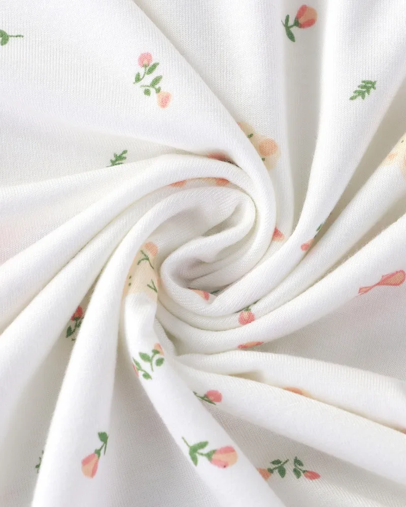 Bellbell Sommer-Kleid für Kinder, Mädchen, Pyjama-Kleid, Blumenmuster, für Kinder, Mädchen, Schleife, Homewear-Kleid, 1–14 Jahre, Kleinkind-Mädchen-Prinzessinnenkleid – Detail 22