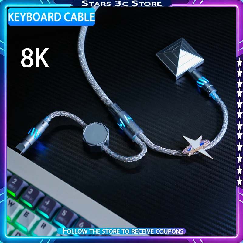 Huahuo Esprots Pro Y-splitter Aviation Plug Cable 8K Magnetic Axis Mechanical Axis Keyboard Data Cable Game Components