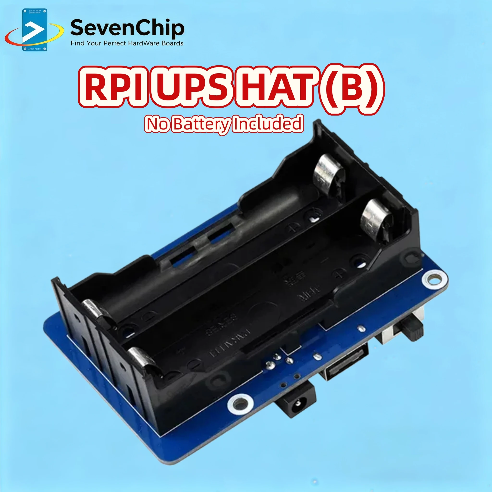 

Waveshare RPI UPS HAT (B) для Raspberry Pi 5/4B и т.д., источник бесперебойного питания 5В, высокий ток 5А, разъем Pogo Pins