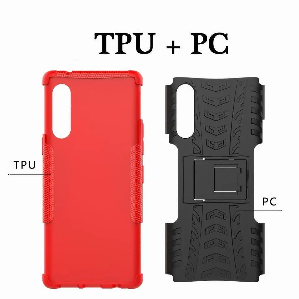 Per LG Velvet 5G antiurto Armor Rugged TPU KickStand Case Cover Dual Layer + Screen Protector