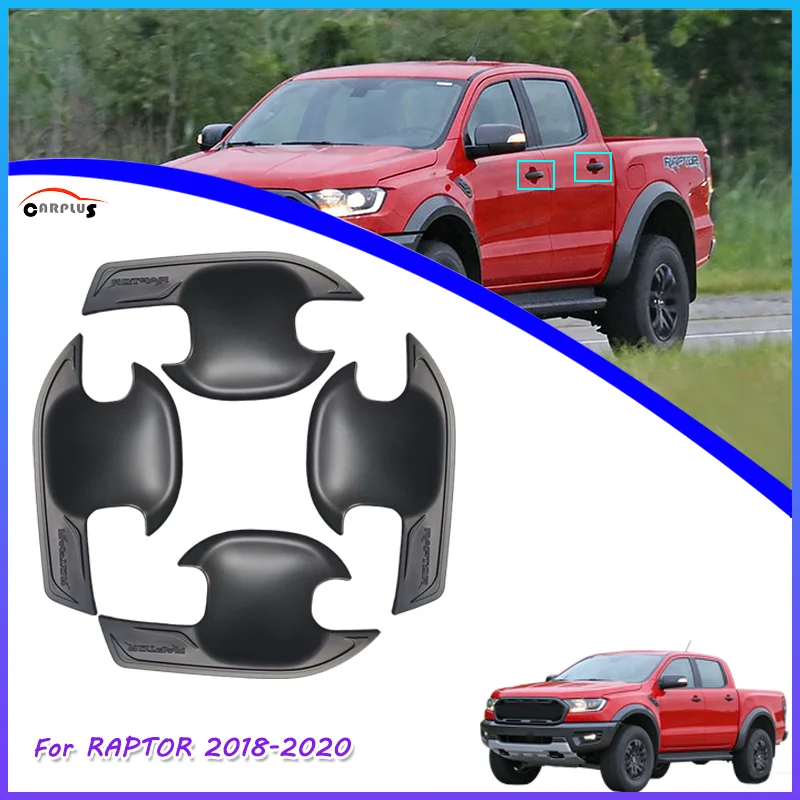 

Накладки на ручки дверей (черные) для Ford Raptor 2018-2020, комплект внешних аксессуаров