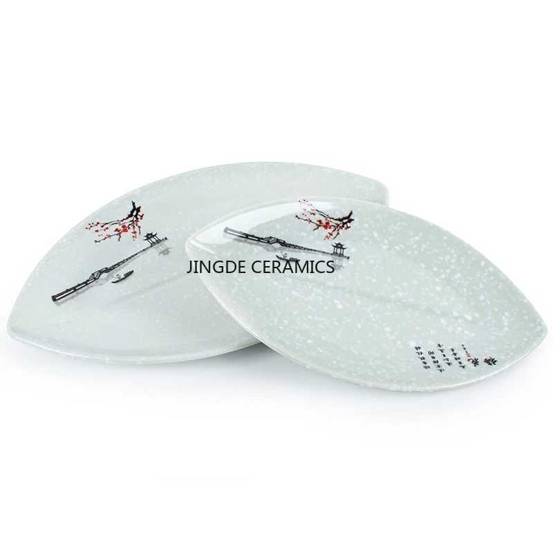 1pc Plum Blossom Melamine Shaped Plate Melamine Eco-friendly Tableware Hotel Alien Stir Fry Plate Featured Restaurant Plate