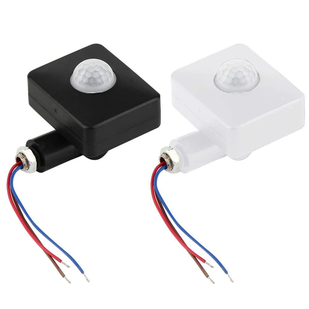 Motion Sensor Detector Practical Mini Security Automatic AC 85-265V PIR Infrared OutdoorDurable Home Switch ABS LED Light