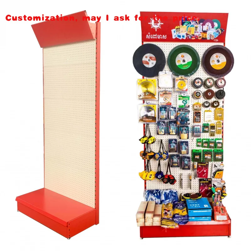 custom.Factory Price Floor Standing Pegboard Bins Box, Pegboard Hook Display Set