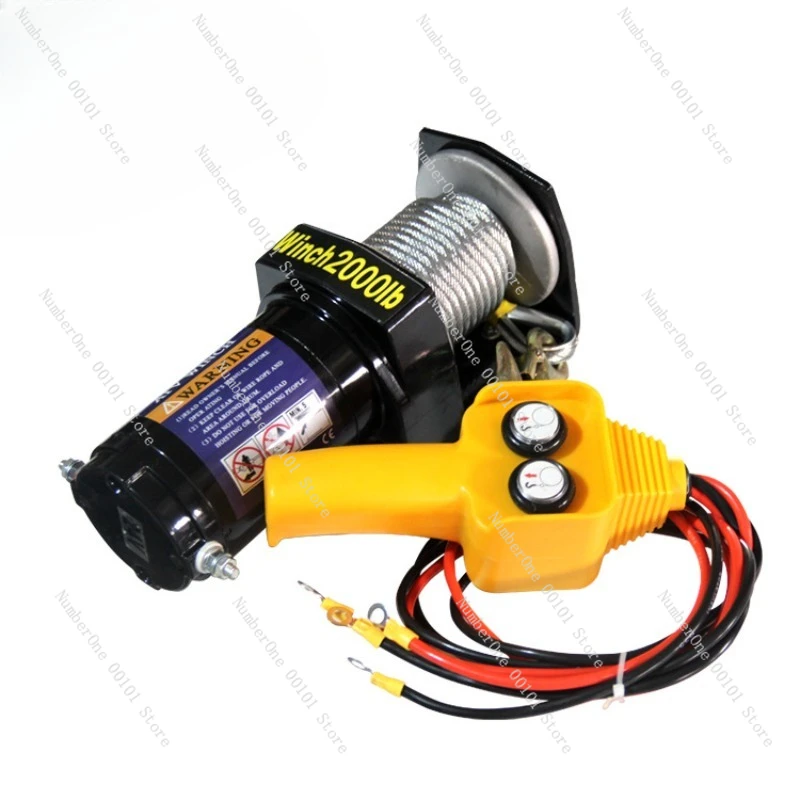 Automotive winch 12v/24v off-road vehicle self-rescue steel wire rope traction winch trailer car electric winch