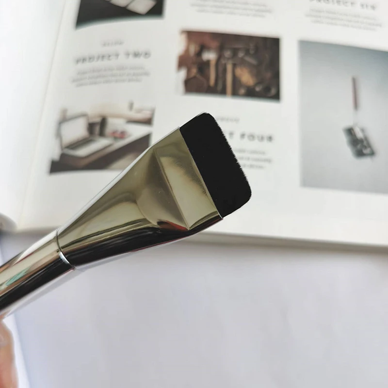 فرشاة كريم أساس رفيعة للغاية، فرشاة وجه خفيفة الوزن ورقيقة، فرشاة كونتور مسطحة، فرش مكياج كريم الأساس #1