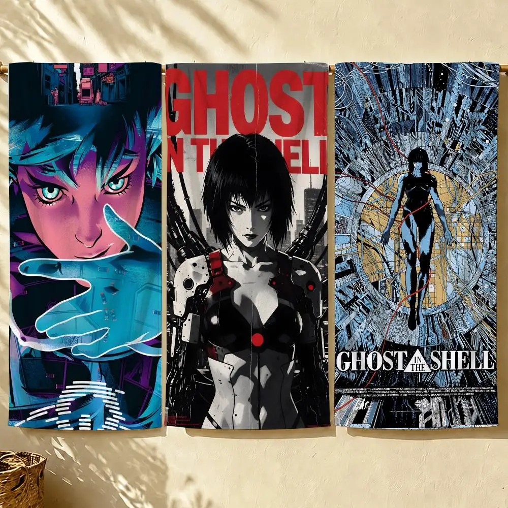 Ghost In The Shell Towel Beach Towel Quick Dry Absorbent Bath Towel For Swimming Gym Camping Outdoor Sunbathing