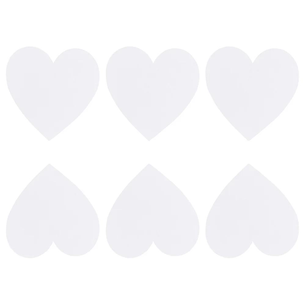 

6pcs Heart Shape Oil Painting Board Canvas Panels For Artists, Cotton Diy Art Drawing Boards Suitable For Acrylics Tempera