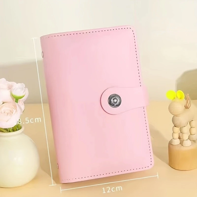 Large Capacity Banknote Storage Book Simple Solid Color Style PU Material Cash Coin Savings Book Bill Storage Organizer Book