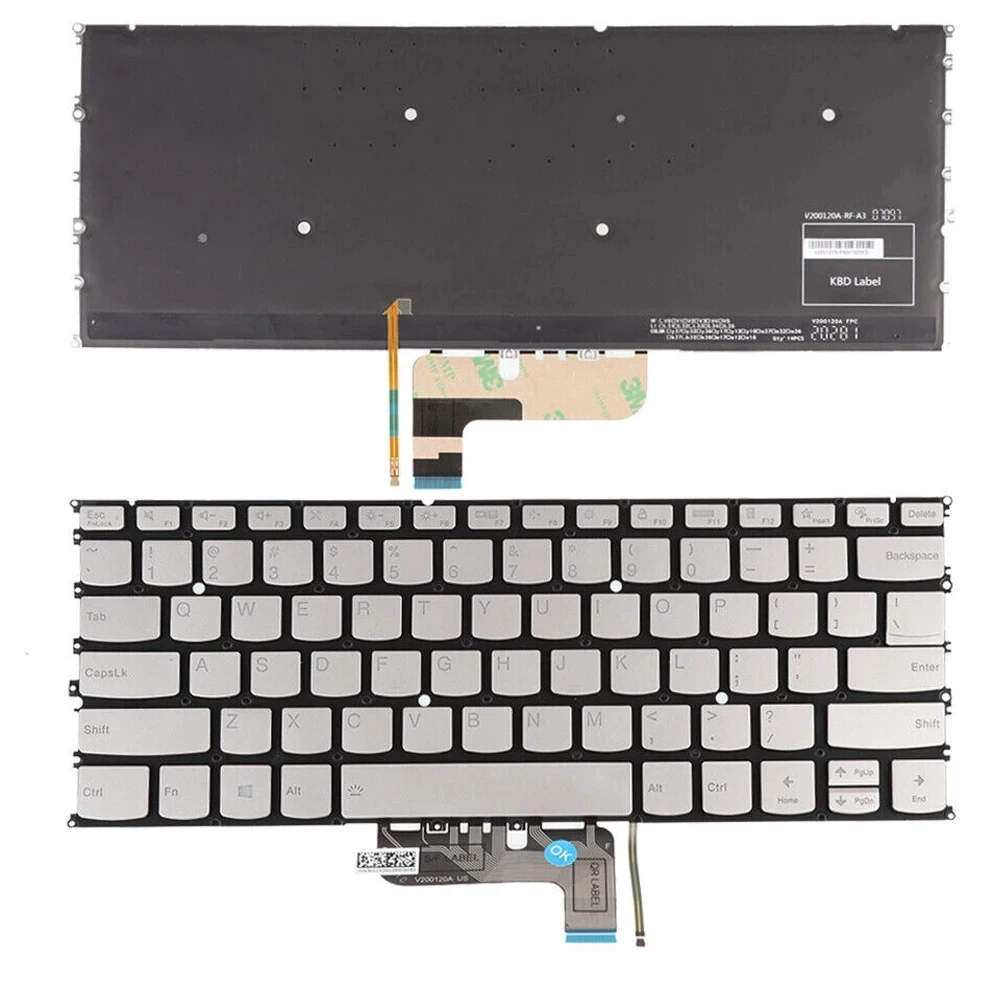 

US Backlit Keyboard For Lenovo IdeaPad Yoga 9 14ITL5 9 14ITL5 Silver Backlit