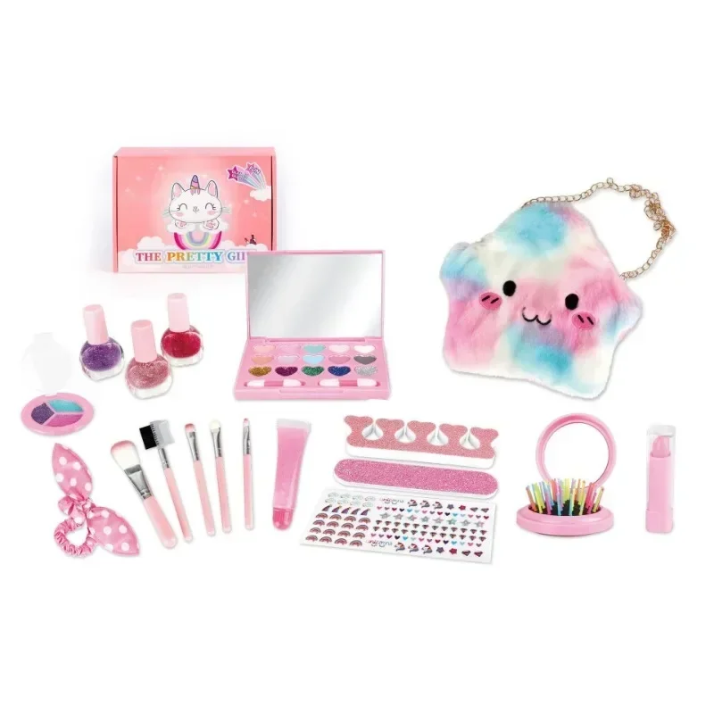Kosmetik Spielzeug Set Kinder Make-Up Set Sicher Waschbar Prinzessin Schönheit Pretend Spielen Spielzeug Set Tasche Nagellack Echt Make-Up Kit