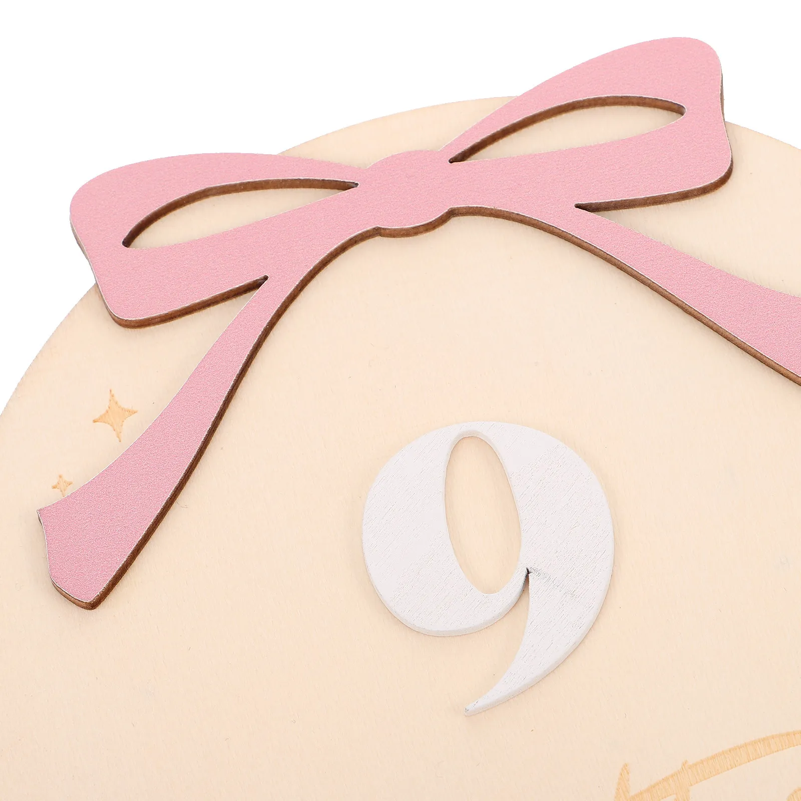 1Set Baby Monthly Milestone Wooden Discs Elegant Natural Wood Design Portable Lightweight for Newborn Photoshoot Props Indoor