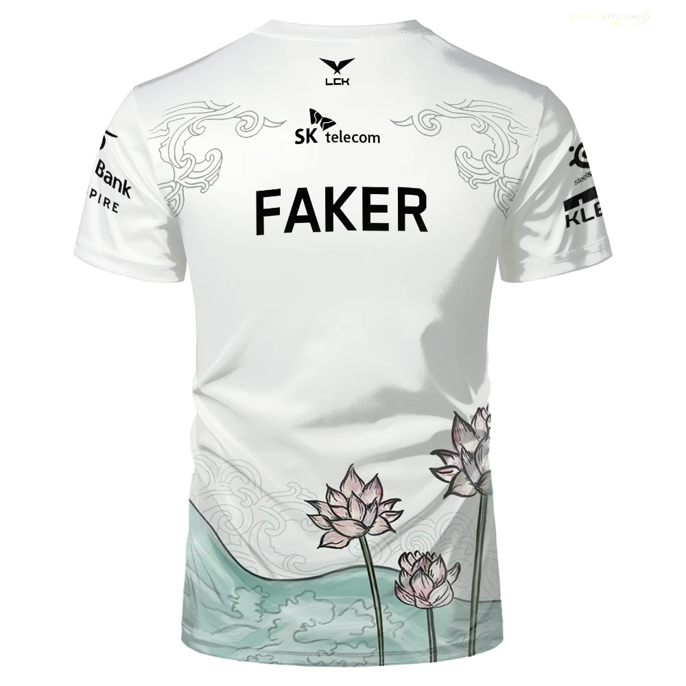 2024 جديد T1 E-Sports Club Faker طبعة خاصة جيرسي جامعة أساطير T1 طبعة محدودة تي شيرت الألعاب الرياضية للجنسين القمم