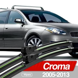 For Fiat Croma 2005-2013 Front Windshield Wiper Blades 2pcs Windscreen Window Accessories 2006 2007 2008 2009 2010 2011 2012