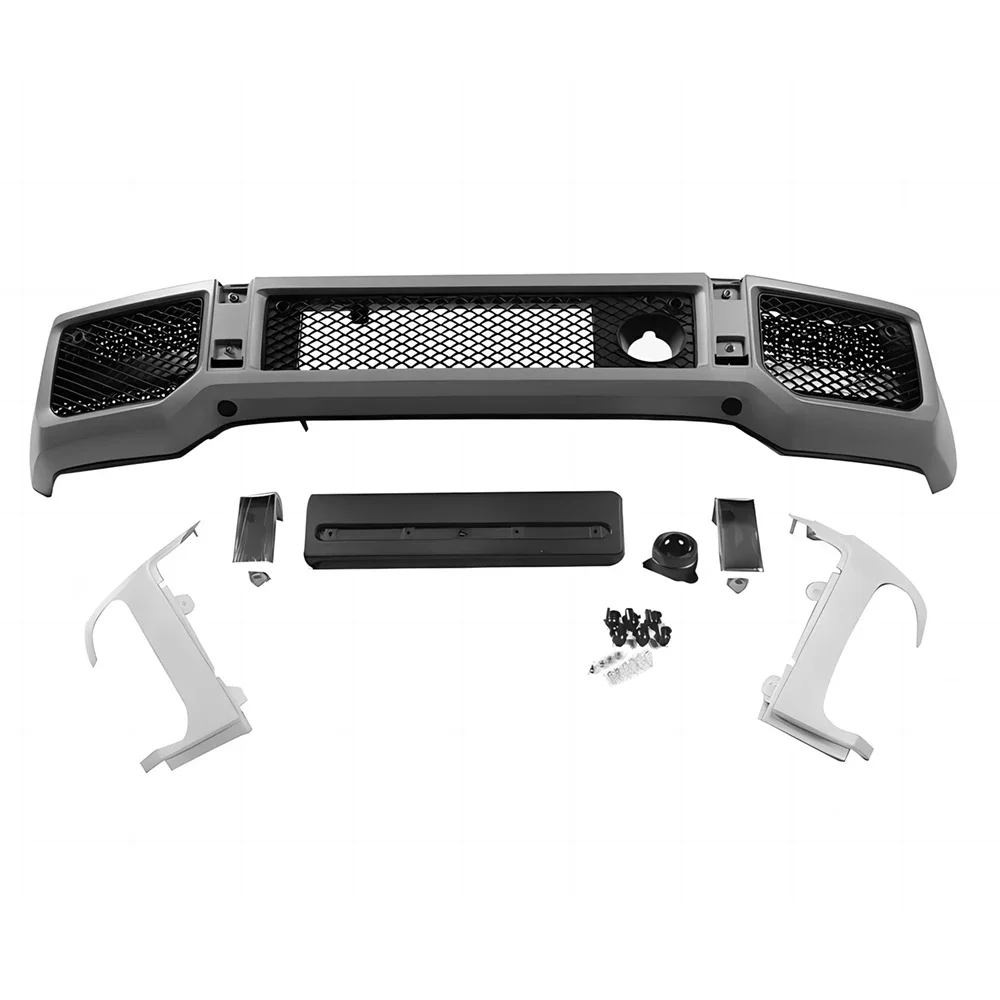 For G Class W463 1990-2018 G500 G550 Upgrade to G63 Style Front Bumper Fender Flares Headlight Cover Grill Full Body Kit