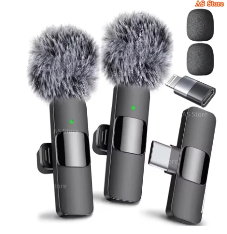 Mini micrófono de solapa inalámbrico, micrófono portátil para transmisión en vivo, juegos, grabación de video, iOS y Android 4
