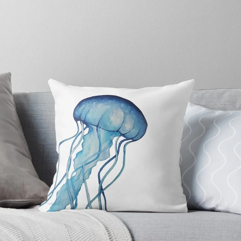 

Watercolor Jellyfish Throw Pillow Pillow Cases christmas pillow case Decor Pillowcases Cushion Covers Sofa