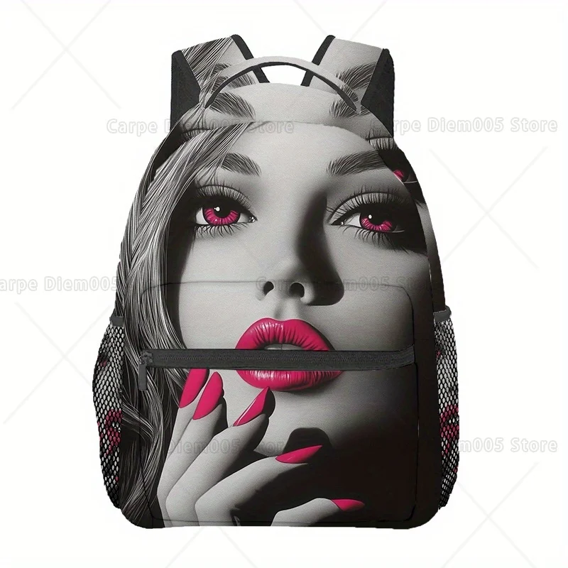 mochila-feminina-redlip-com-labios-e-unhas-roxas-para-esportes-ao-ar-livre-bolsa-de-viagem-com-alca-de-ombro-confortavel-e-ajustavel