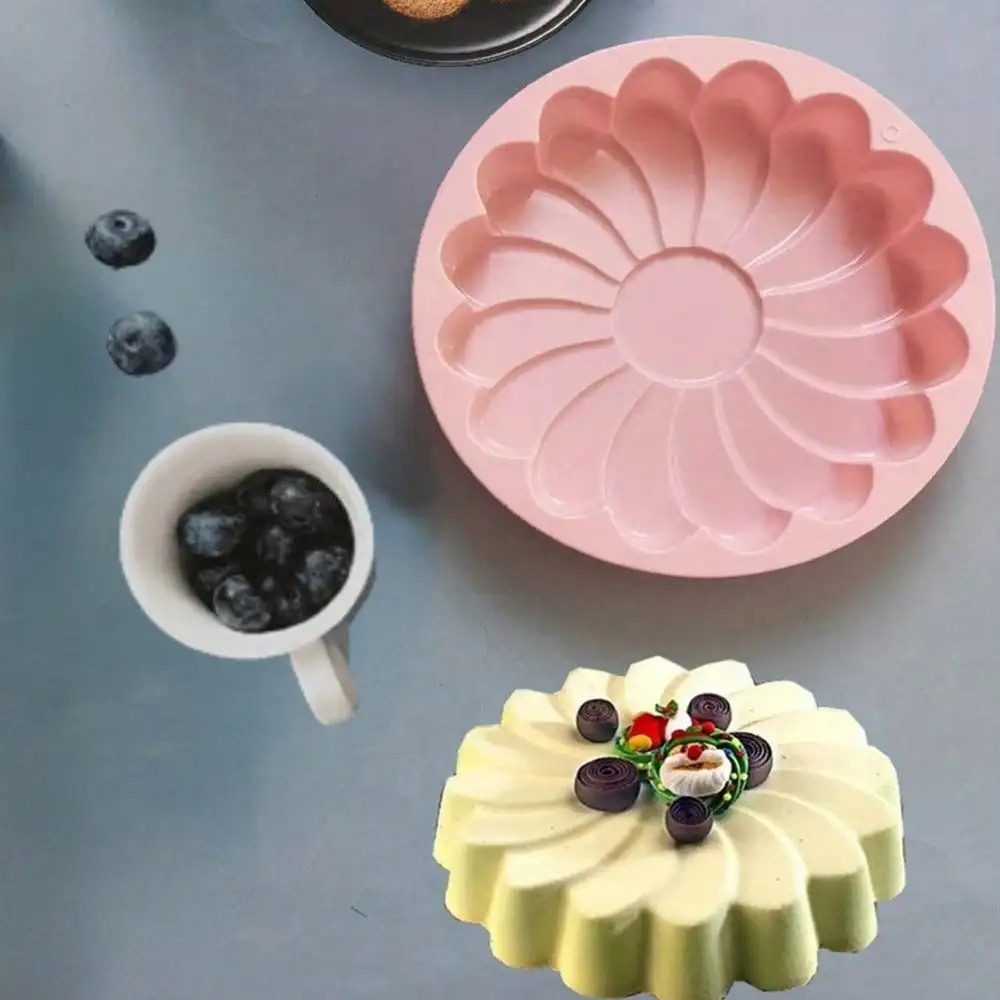 Silicone Sunflower Baking Tray Chocolate Pizza Tray Baking Bread Cake Making DIY Baking Cookie Mold Kitchen Pastry Decoration