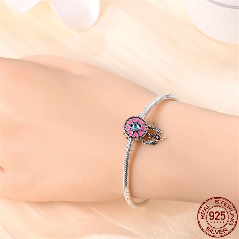 100% Genuine S925 Sterling Silver Dream Catcher Series Charm Fit Pandora Bracelet DIY Beads Fashion For Women Jewelry Gift