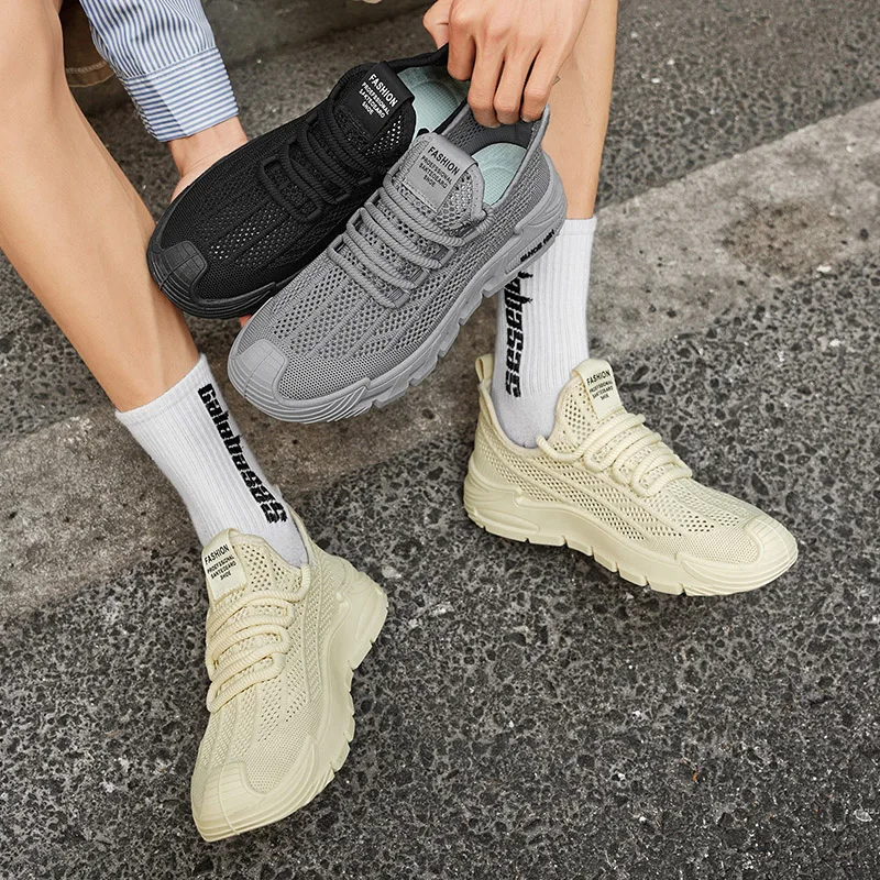 

Новые дышащие туфли с перфорированной сеткой 2024, мужская модная и универсальная спортивная обувь, повседневная обувь для папы, модная мужская обувь