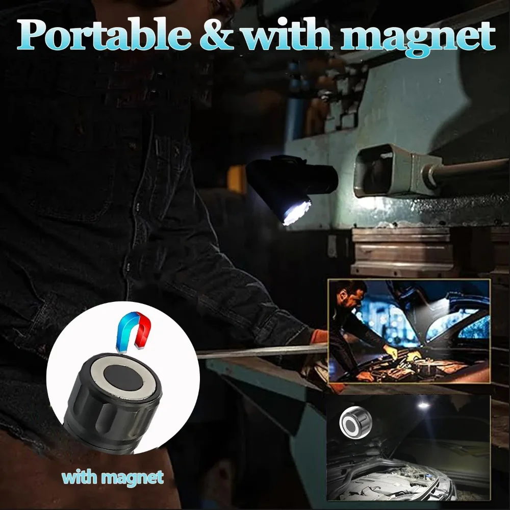 High Power Headlight 90° Rotation Flashlight Waterproof Torch Hunting Camping Fishing Hiking Lighting Lamp with Tail Magnet