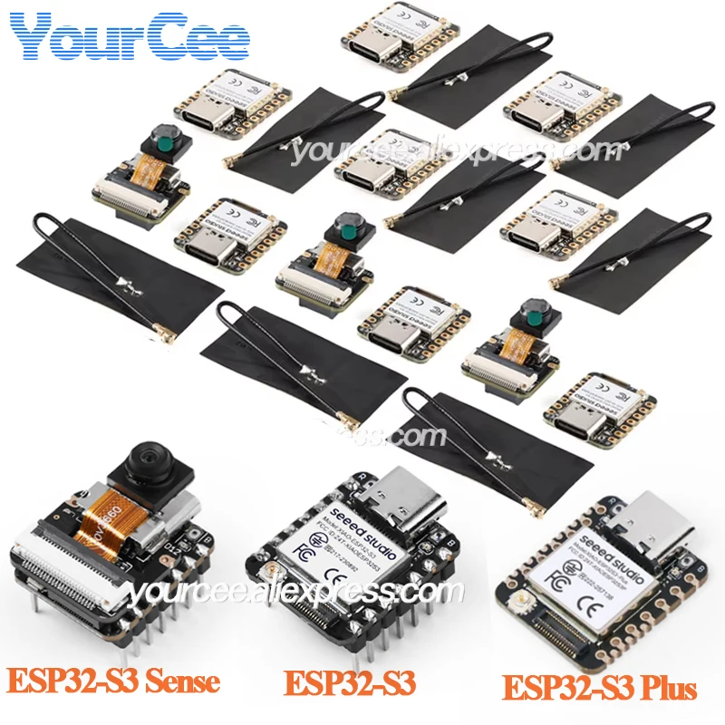 10 peças/1 peça Placa de Desenvolvimento Seeeduino ESP32S3 Sense Seeed Studio XIAO 2.4G Módulo ESP32-S3 com Câmera WiFi Sem Fio e Bluetooth para Arduino