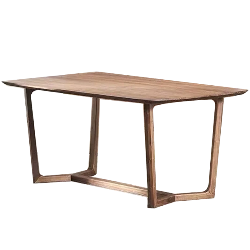 

Североамериканский обеденный стол из черного ореха, простой обеденный стол из цельного дерева, письменный стол из бревенчатой доски