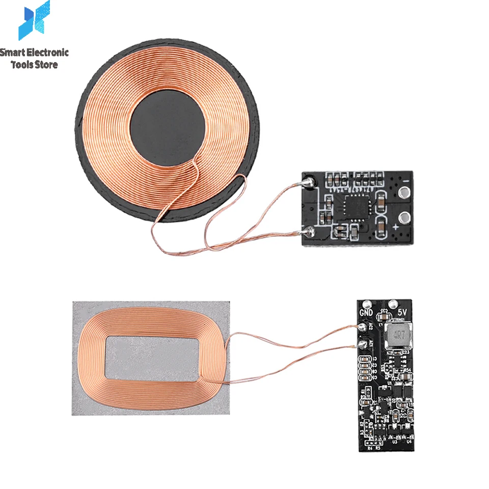 Cargador Inalámbrico Receptor Bobina Módulo PCBA 5V 1A 5W 600mA 3W Circuito Universal de Carga Inalámbrica para Teléfono 5