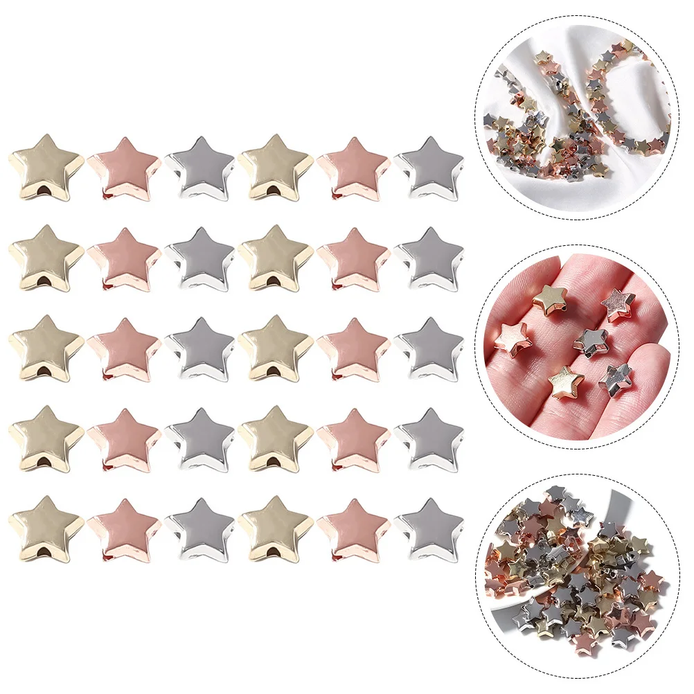 

300 шт., бусины в форме звезды, свободные бусины-разделители для изготовления ювелирных изделий, поделок своими руками, ожерелье, браслет, декоративные аксессуары