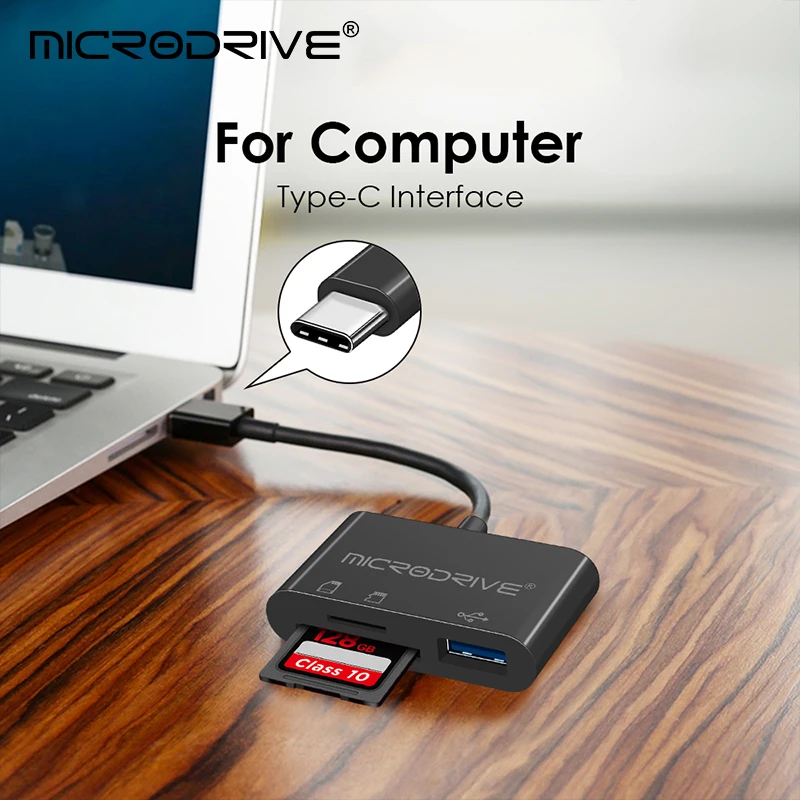 USB Type C Adapter USB TF SD Card Reader USB-C Memory Card Adapter 3 IN 1 HUB For Macbook Samsung Huawei XiaoMi Laptop Phone