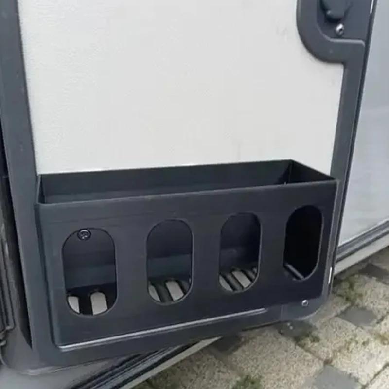 

RV Door Storage Box ABS Shelf Black Suitable For Thetford Toilet Seat Organizer Campers Vans Sewage Tanks RV Door Storage Box