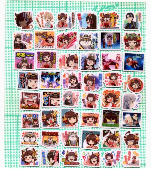 40pcs MahjongSoul Ichihime Miki Nikaidou 2-3cm diy 귀여운 스티커