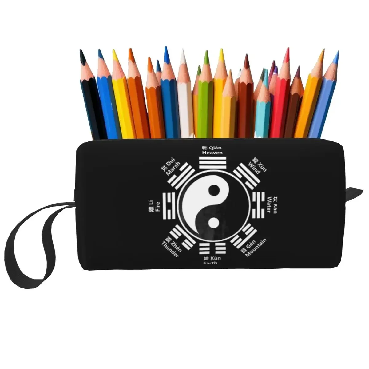Bagua Feng Shui Gift Chinese Zen Essential Makeup Bag Toiletry Cosmetic Bag for Women Beauty Travel Pencil Case