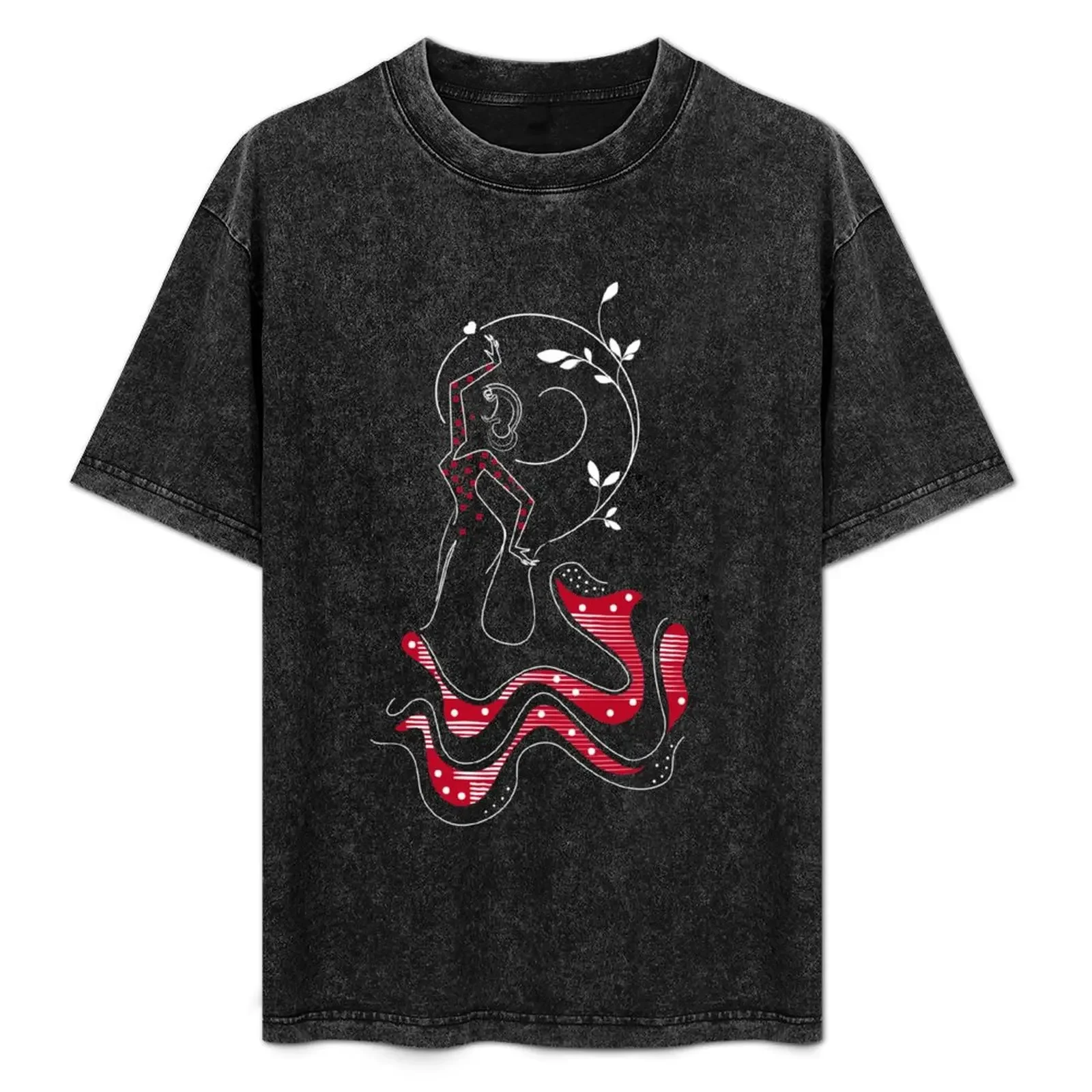 

Flamenco T-Shirt Trendy Print Short Sleeve T-Shirt