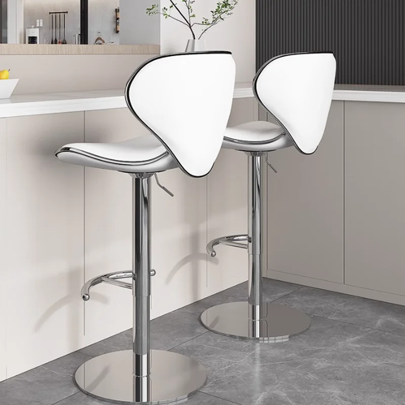 

Adjustable Height Bar Stools Swivel Leather Back Unique Restaurant Bar Stools Modern White Modern Barhocker Barstool Chairs