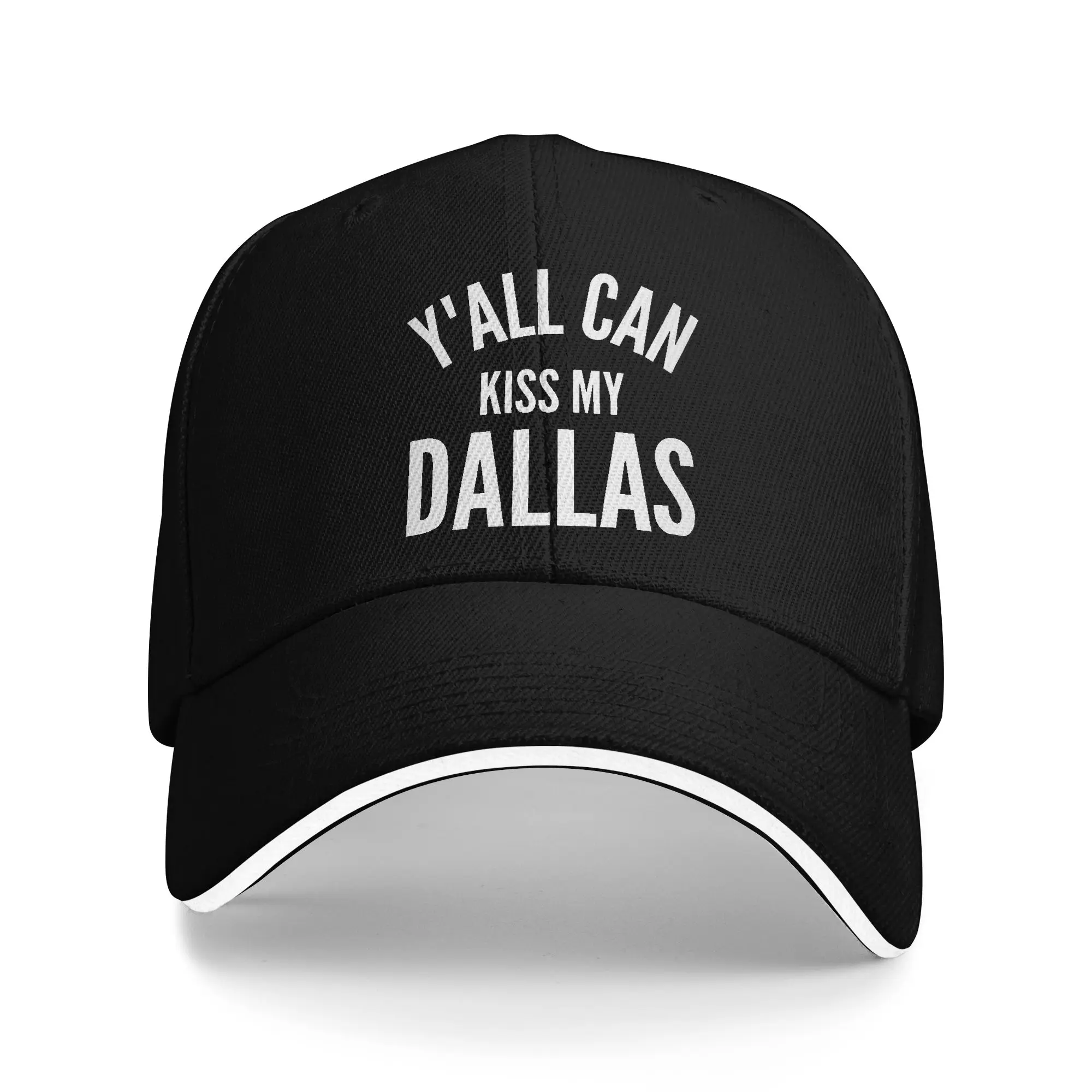 Y'All Can Kiss My Dallas  Sun Baseball Cap  Spring Casual Trucker Hat For Couple Women Outdoor Sports Baseball Caps