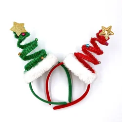 Spring Christmas Tree Headband Kids Christmas Hair Hoop 2025 Noel Supplies Christmas Amusement Park Decor Kids Favor