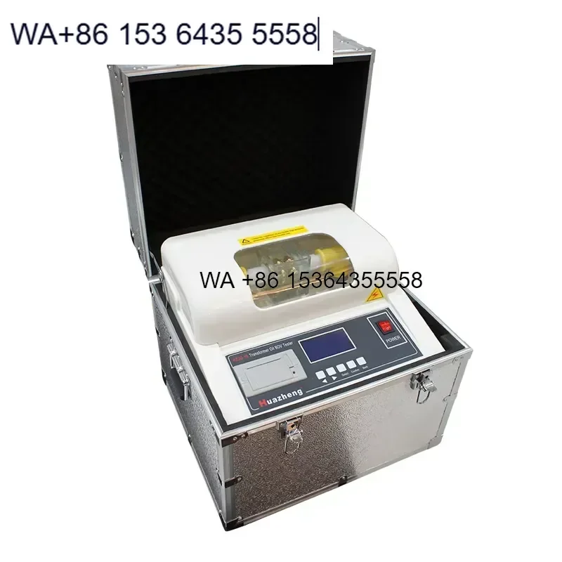 Wmwmnu for HuaZheng HZJQ-1B Portable Transformer Oil Tester 80KV Dielectric Strength Tester with 1 Year Warranty IP55