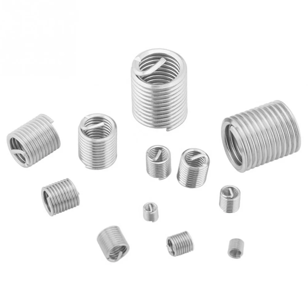 M6-M16 Fine Thread Stainless Steel Wire Thread Insert Screw Bushing Thread Repair Parts 10-50Pcs Hardware Fastening Accessories