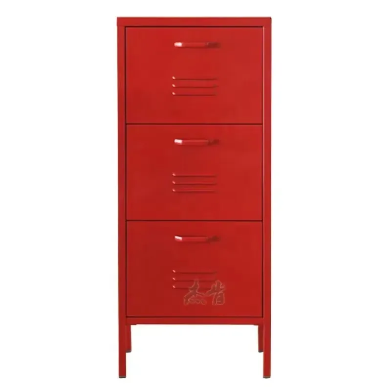 Wholesale 3 Layer Metal Drawer Lockers Household Furniture with Iron Feet for Bathroom Hotel Bedroom Workshop