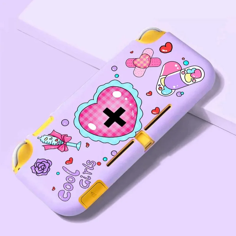 Heart Cute Protective Case for Nintendo Switch Lite Case Purple Soft TPU Skin Shell Cover NS Lite Console Gaming Accessories