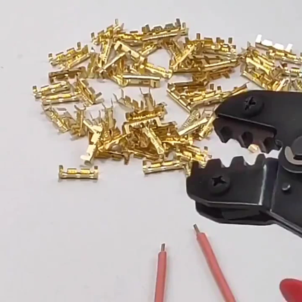 50pcs Docking Terminal U Type Terminal Tabs U-shaped Electrical Cable Connectors Tab Double Connector Terminals