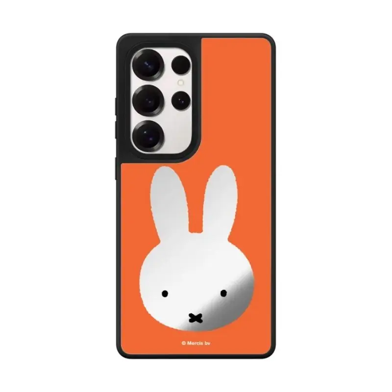 Kawaii Miffy Phone Case Cute Cartoon Design MagSafe S25ultra S24 S23 Mirror Surface Anti-drop Protection Case view 3