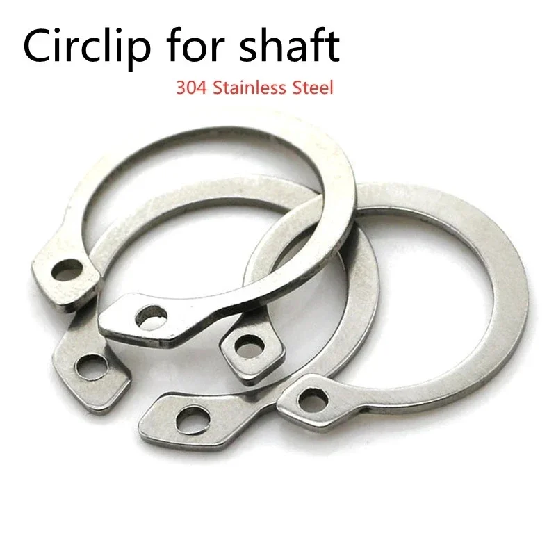 50PCS GB894 M4-M28 Circlips for Shaft Type C Shaft Retaining Ring Circlip Spring Lock Washer Stainless Steel Circlip Snap Rings